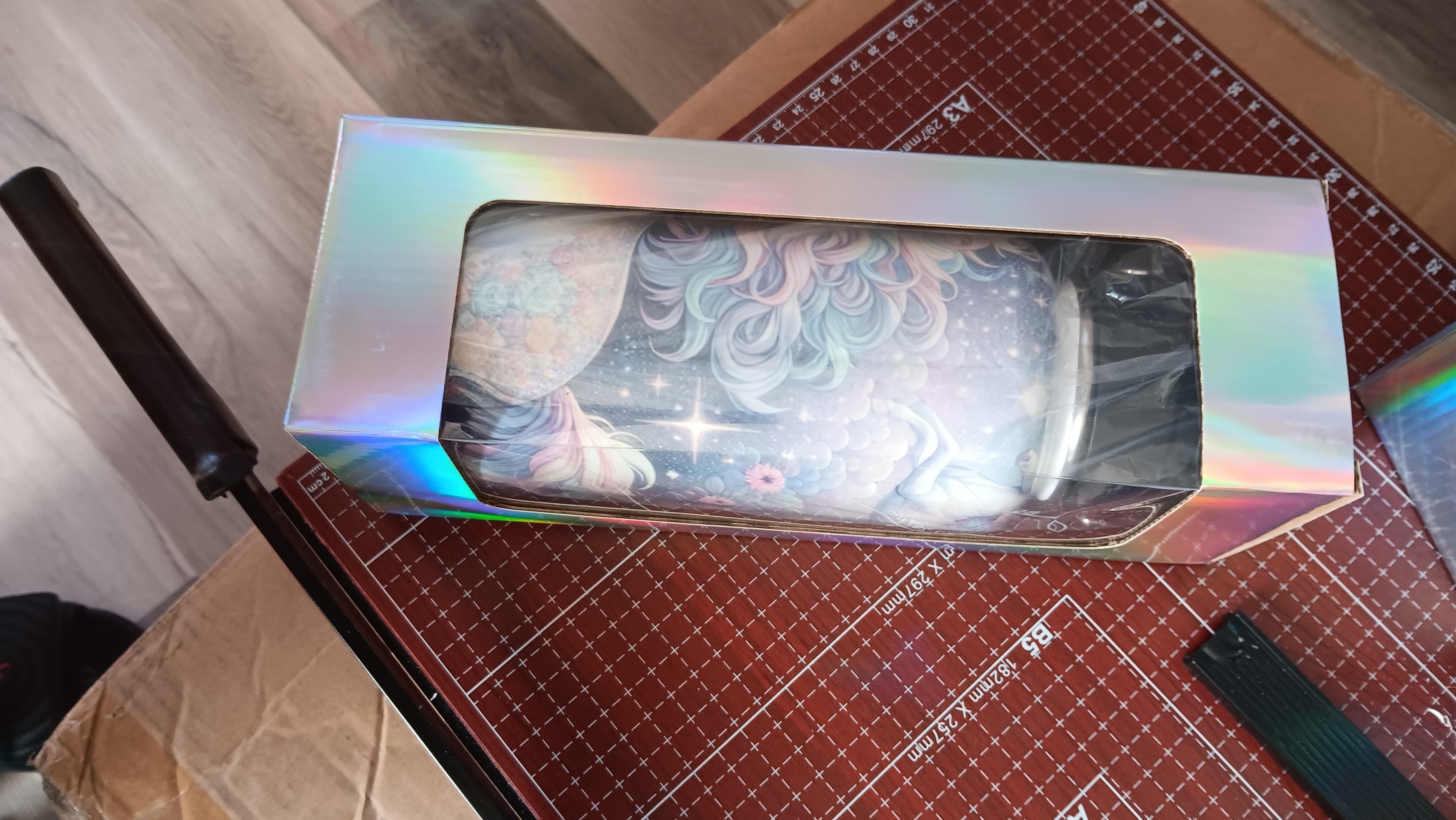 32 oz unicorn themed Hydro Tumbler with handle, pour spout, and closing straw